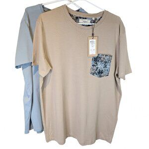 Two Produkt Men’s 100% Cotton Contrast Pocket T-Shirts Size XL